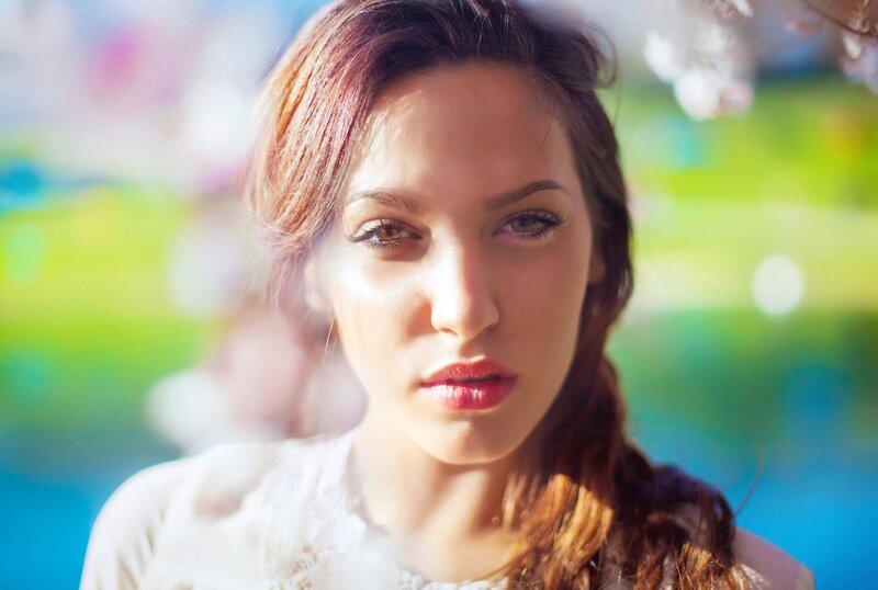 woman in sunlight outdoors