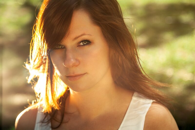 woman in sunlight portrait