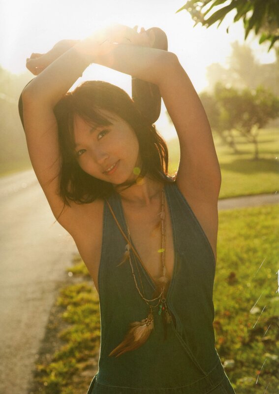 woman in sunlit park