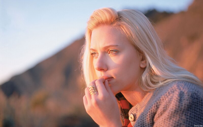woman in sunset light