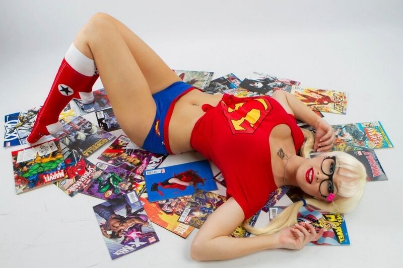 woman in supergirl costume