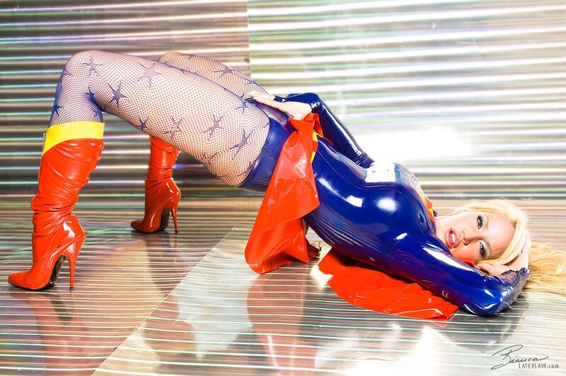 woman in superhero costume