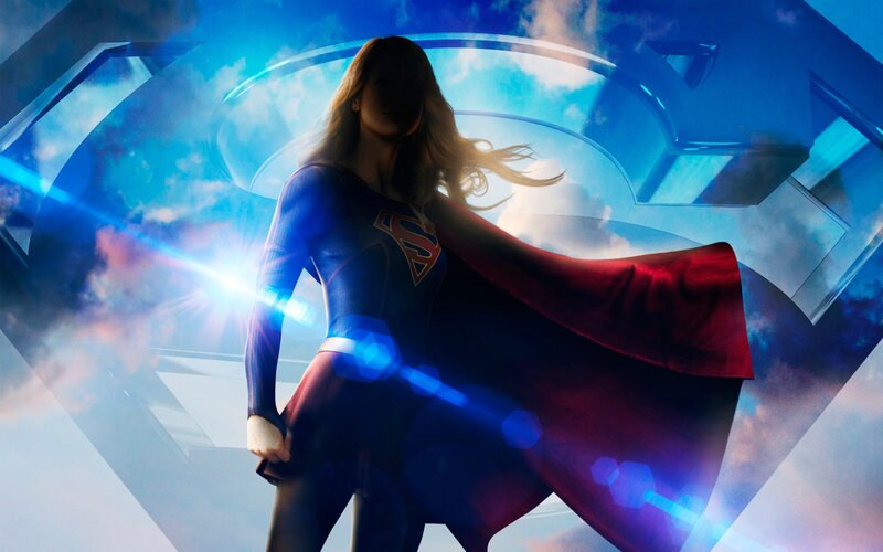Woman in Superhero Costume — Blue, Dramatic, Digital Art