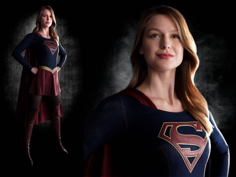 Woman in Superhero Costume — Blue, Dramatic, Photograph, Cape