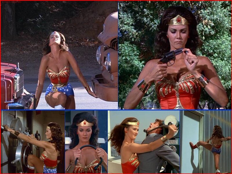 Woman in Superhero Costume — Red, Action