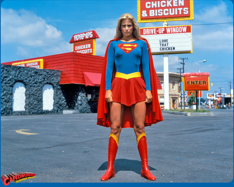 Woman in Superhero Costume — Red, Dramatic