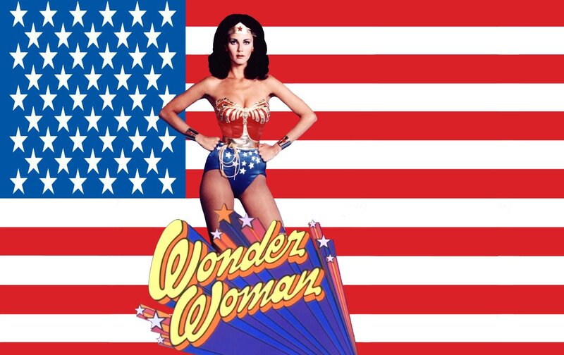 Woman in Superhero Costume — Red, Patriotic
