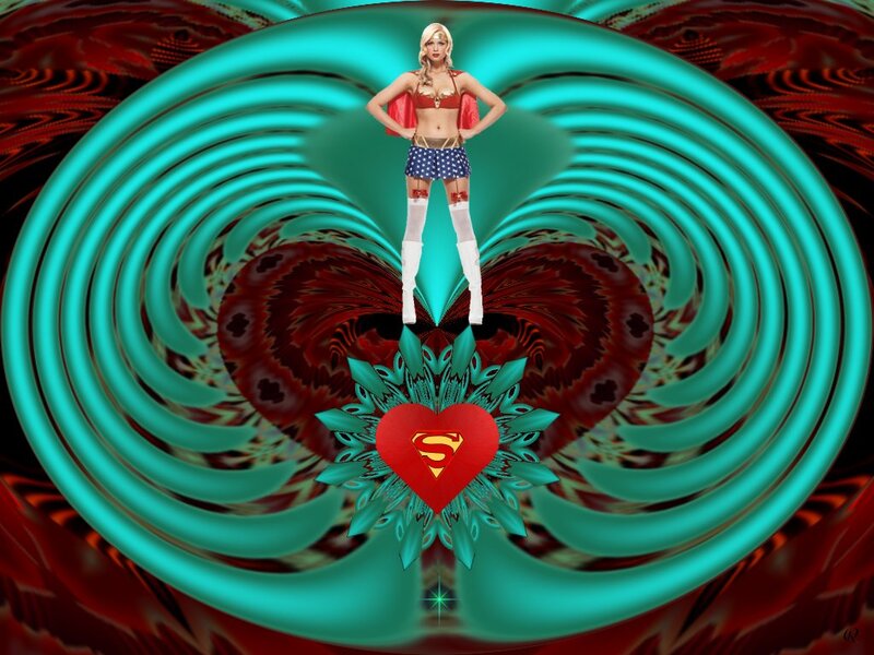 Woman in Superhero Costume — Teal