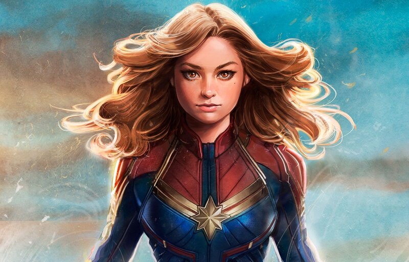 Woman in Superhero Suit — Blue, Dramatic, Digital Art, Superhero Suit
