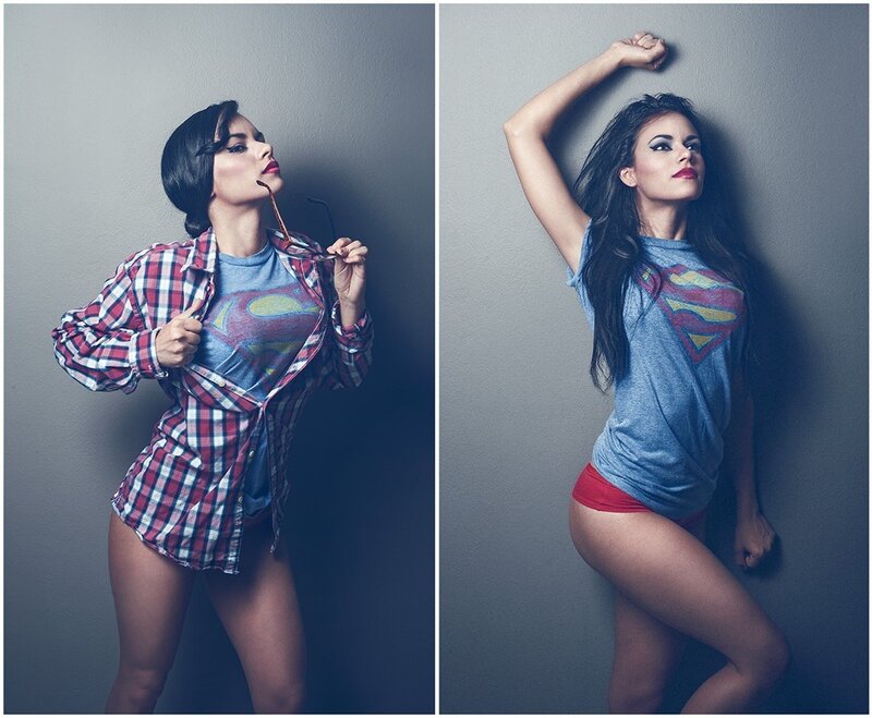 woman in superman shirt