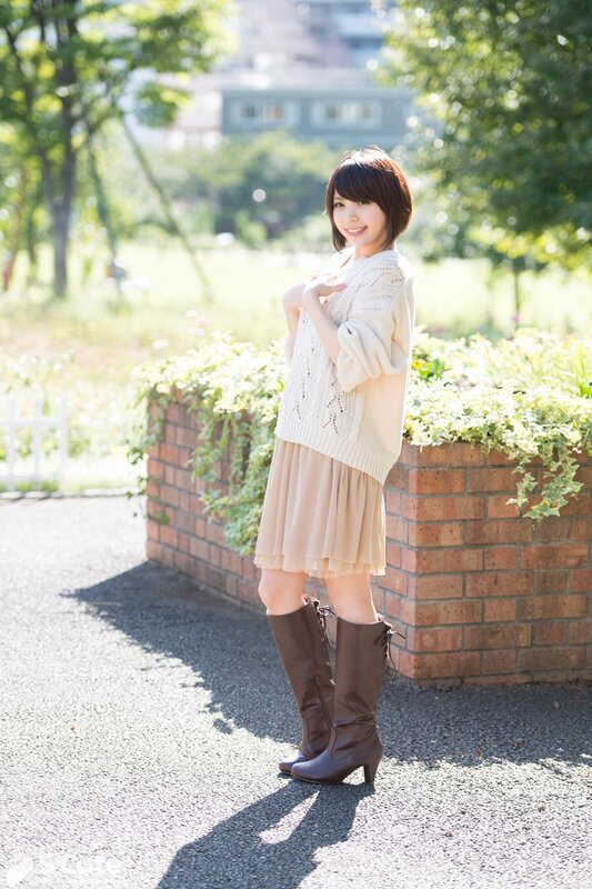 Woman in sweater and boots