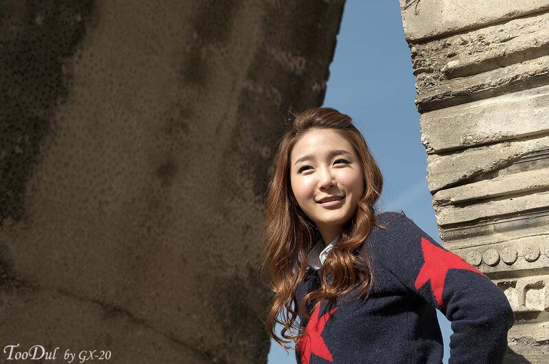 Woman in Sweater — Blue, Bright