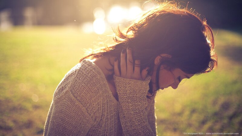 Woman in Sweater — Green, Dramatic