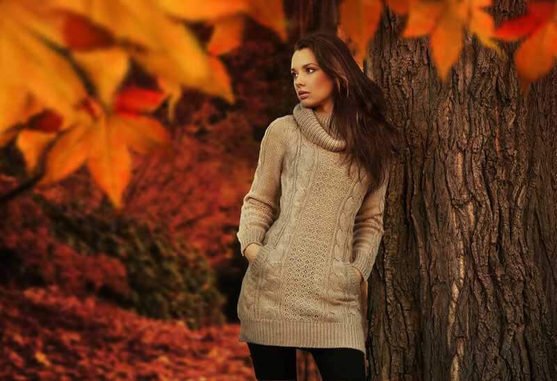 Woman in Sweater — Orange