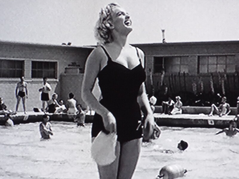 Woman in Swimming Pool — Black, Joyful
