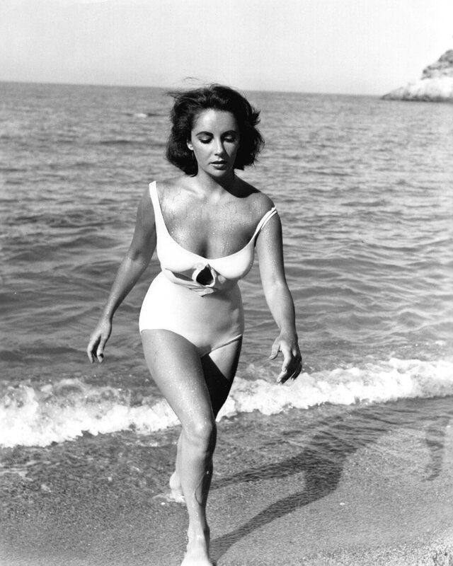 woman in swimsuit at beach