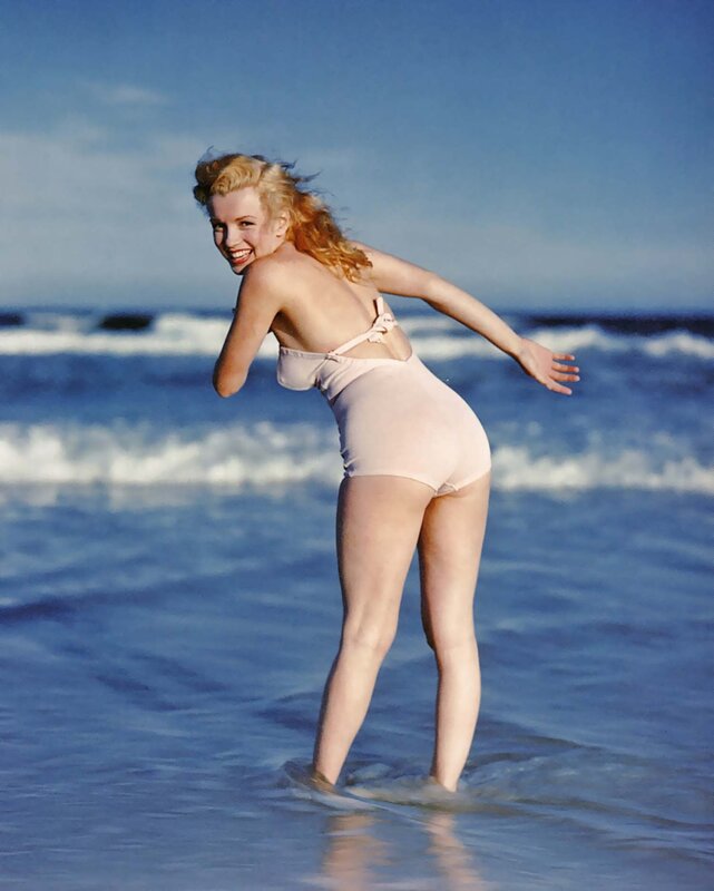 woman in swimsuit at beach