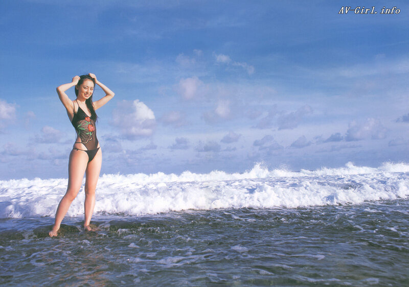 Woman in swimsuit at the beach