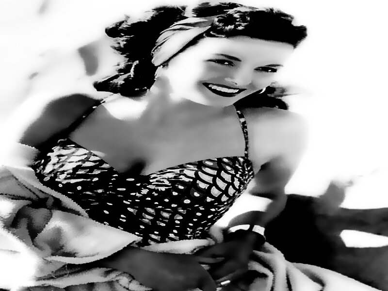 Woman in Swimsuit — Black, Bright
