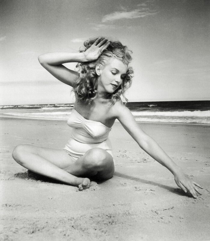 woman in swimsuit on beach