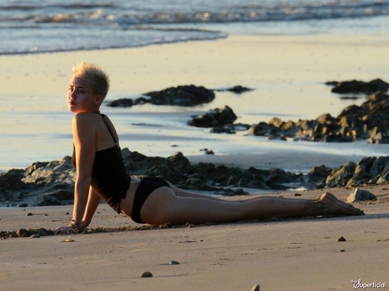woman in swimsuit on beach