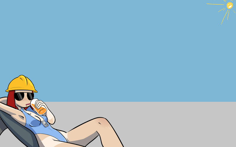 woman in swimsuit relaxing