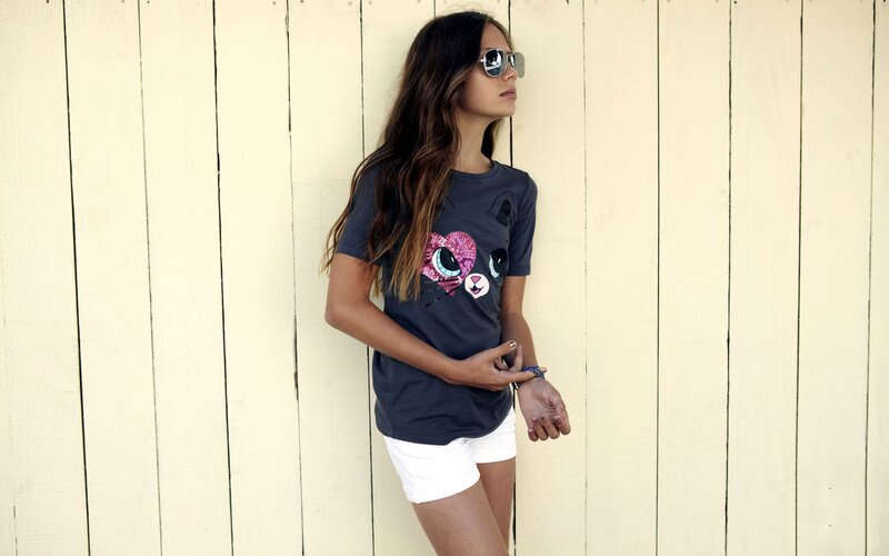 woman in t-shirt and shorts