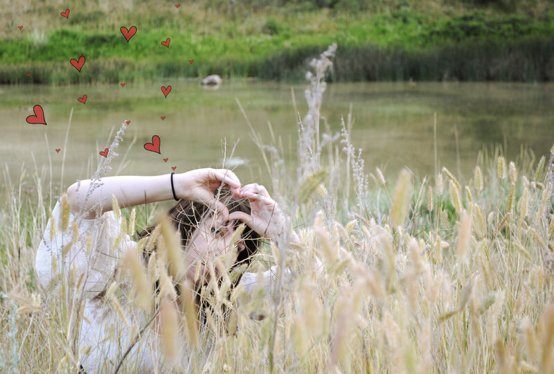 Woman in Tall Grass — Green, Serene