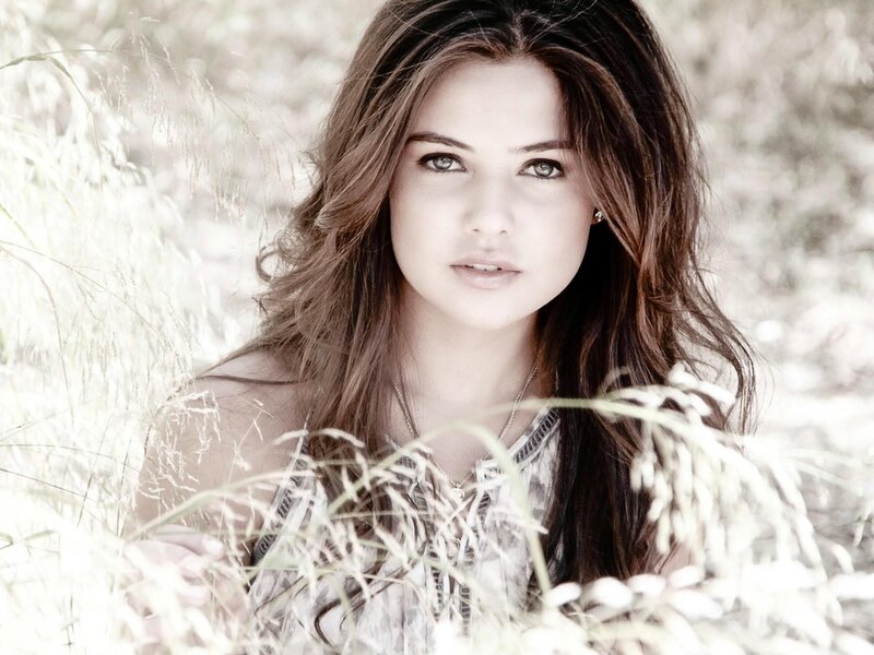 Woman in Tall Grass — White