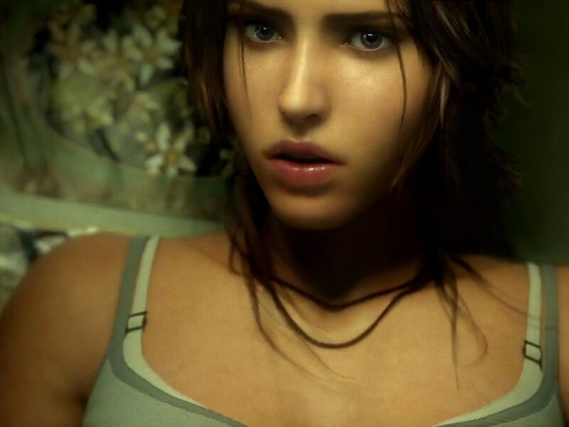 woman in tank top close-up