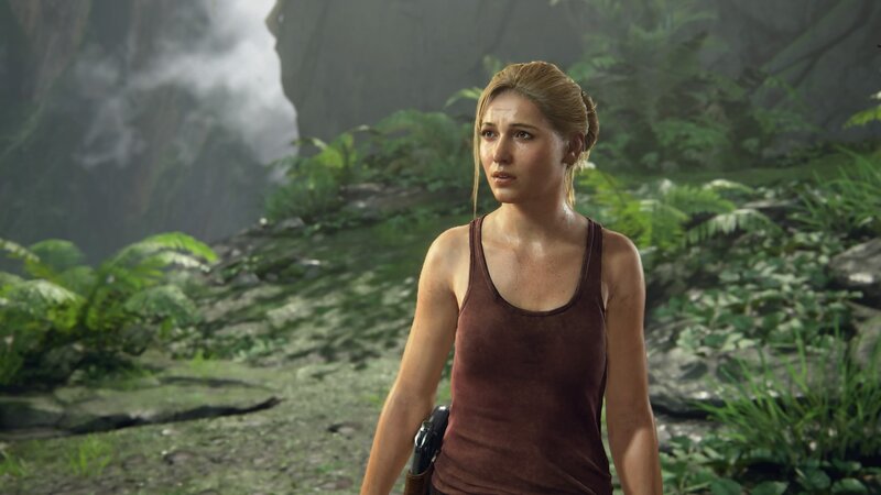 Woman in Tank Top — Green, Tense