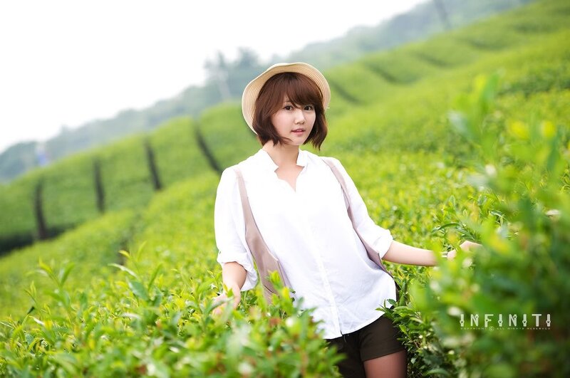 Woman in Tea Field