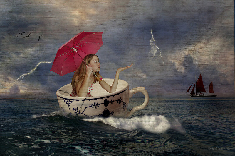 Woman in Teacup Boat