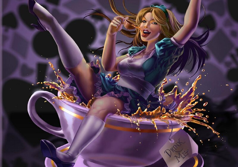 Woman in Teacup — Purple
