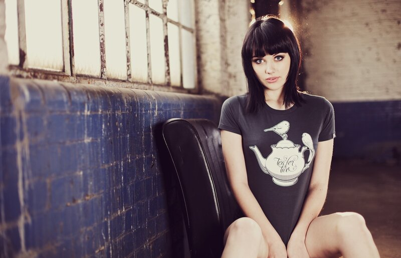 woman in teapot t-shirt