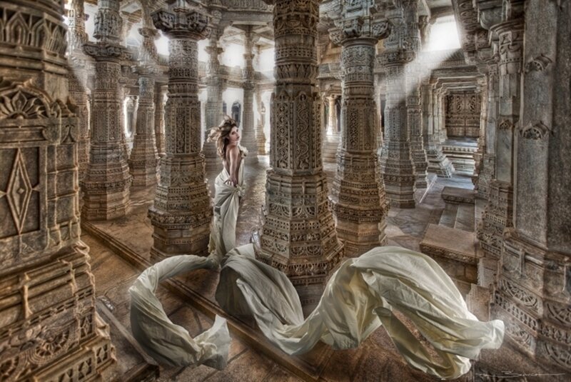 Woman in Temple Hall