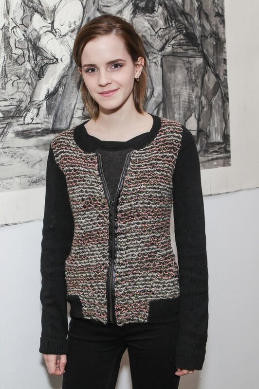 Woman in Textured Jacket — Black, Neutral