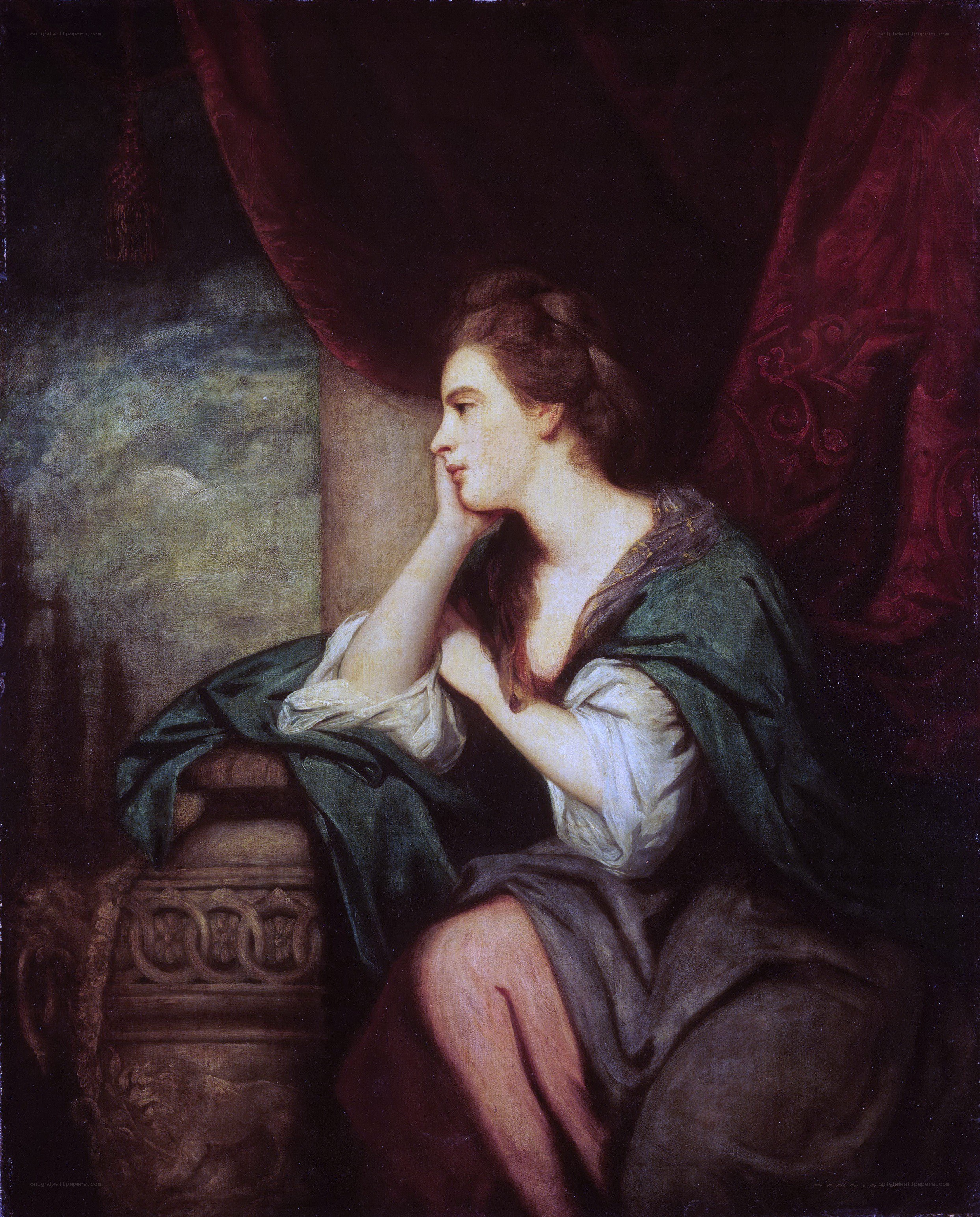 Woman in Thoughtful Pose