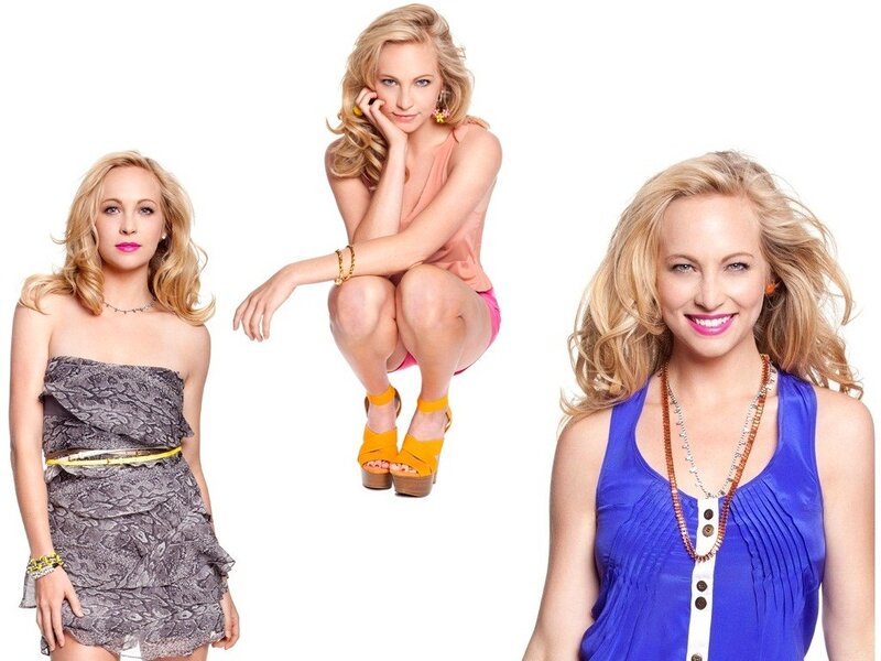 woman in three different outfits