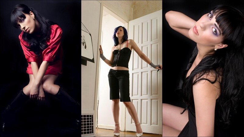 woman in three different outfits