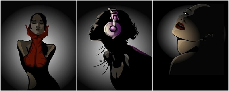 Woman in Three Panels