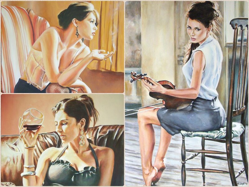 Woman in Three Scenes — Brown, Contemplative