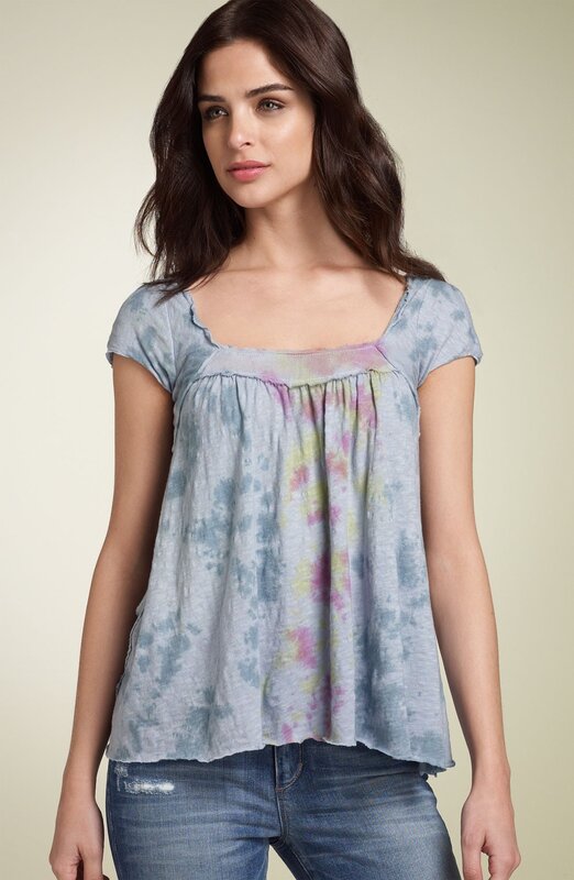 woman in tie-dye top