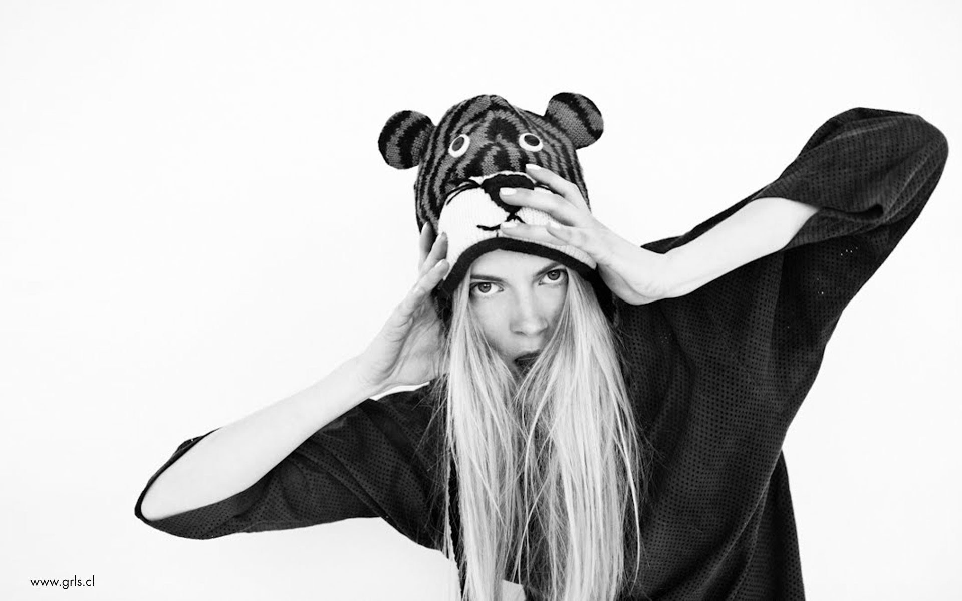 woman in tiger hat