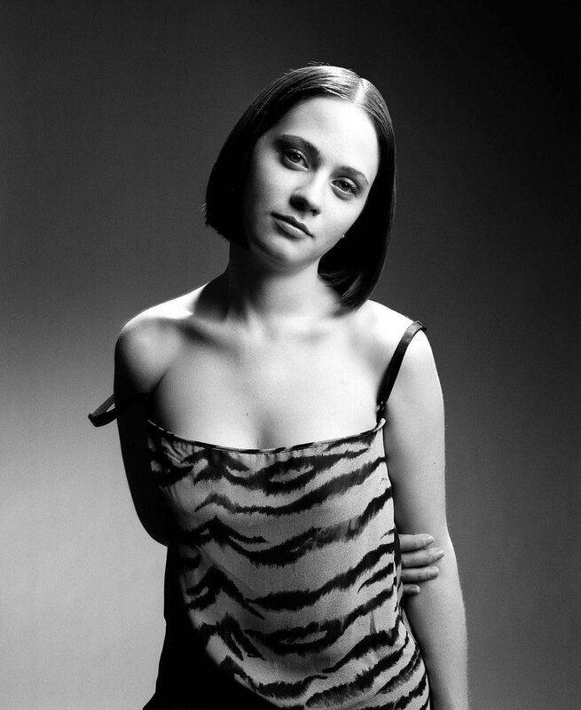 woman in tiger-print top