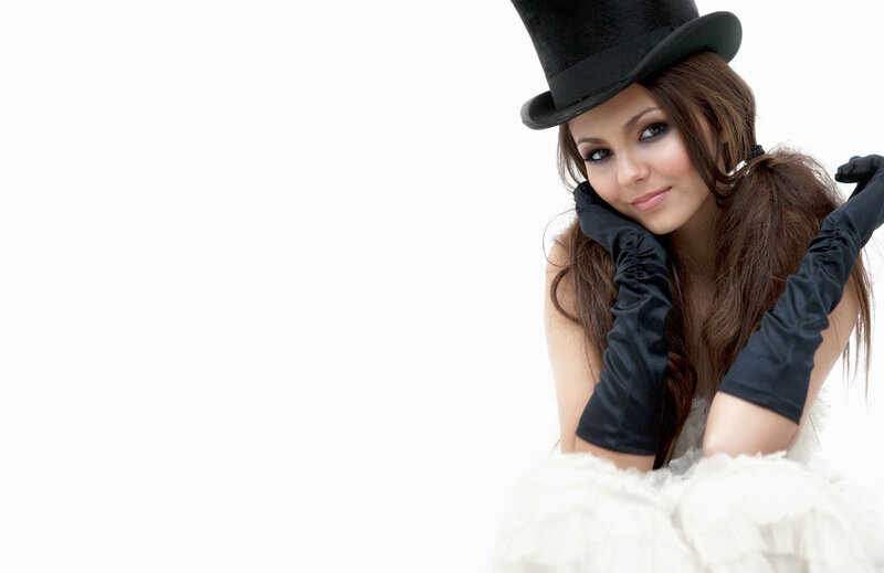Woman in Top Hat — White