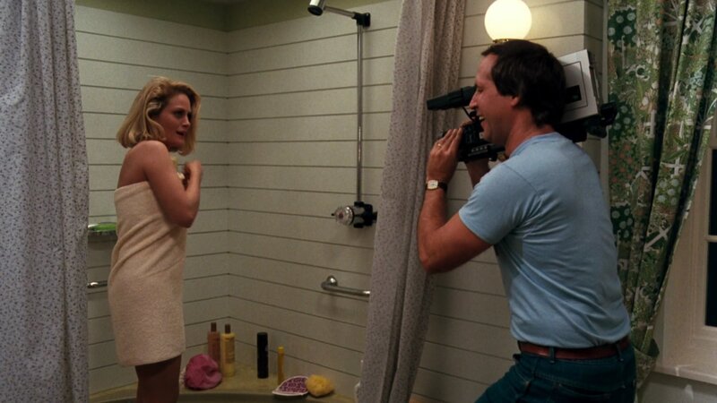 Woman in Towel Being Filmed