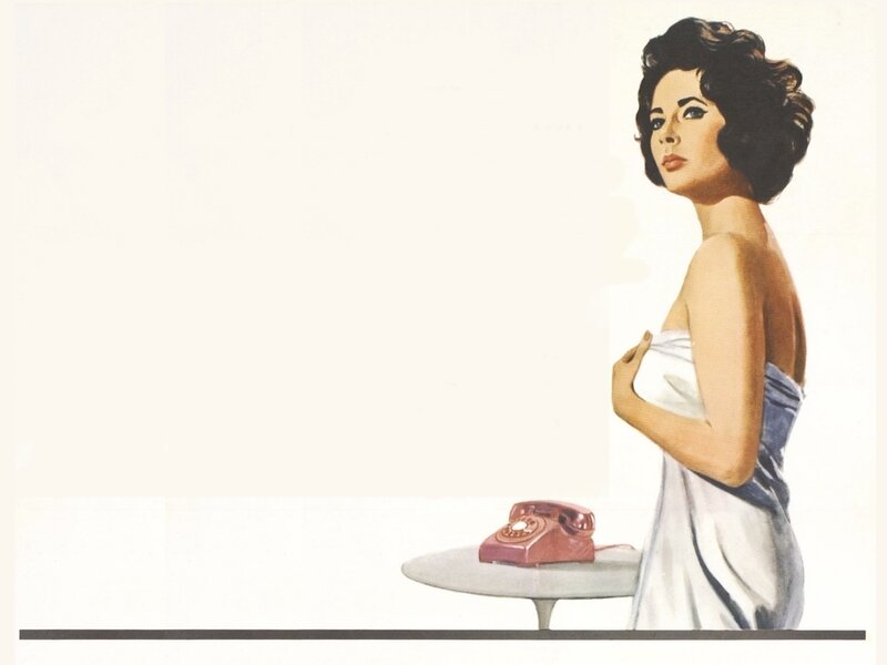 Woman in Towel with Phone
