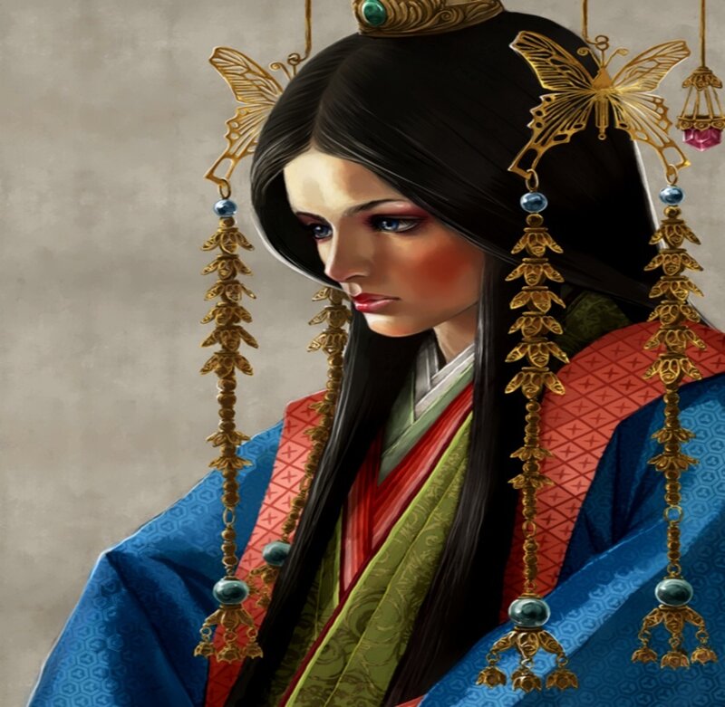 woman in traditional attire