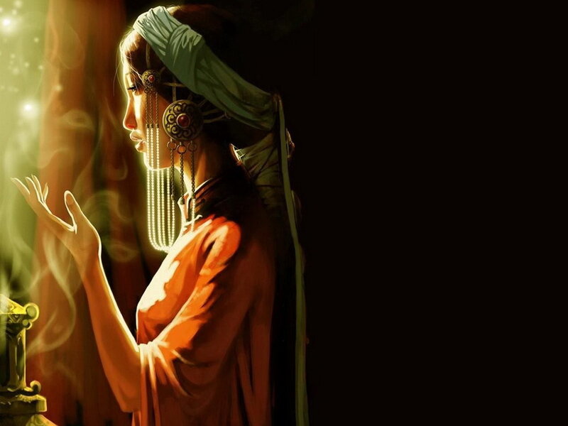 woman in traditional attire